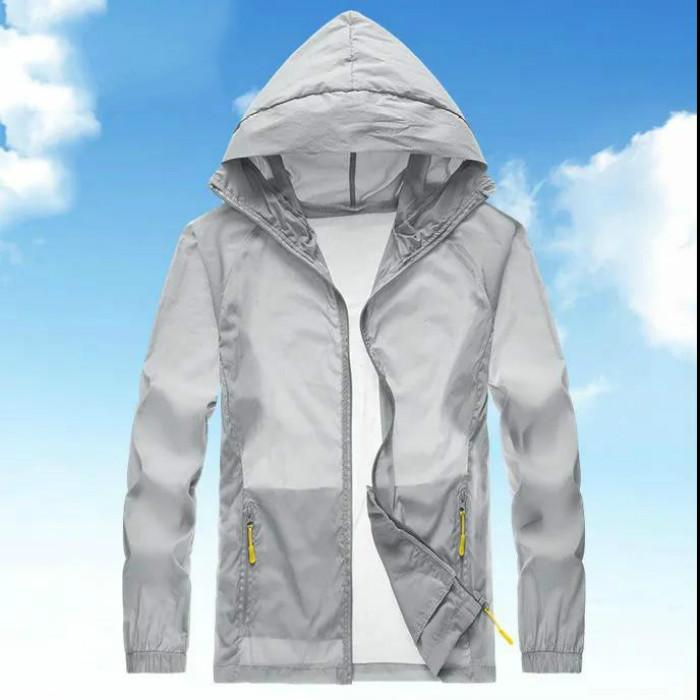 Summer and autumn Sun Protection Clothing Men's Ice Silk Jacket Ultra-thin Fishing Clothing Skin Clothing Anti-ultraviolet Loose Trend