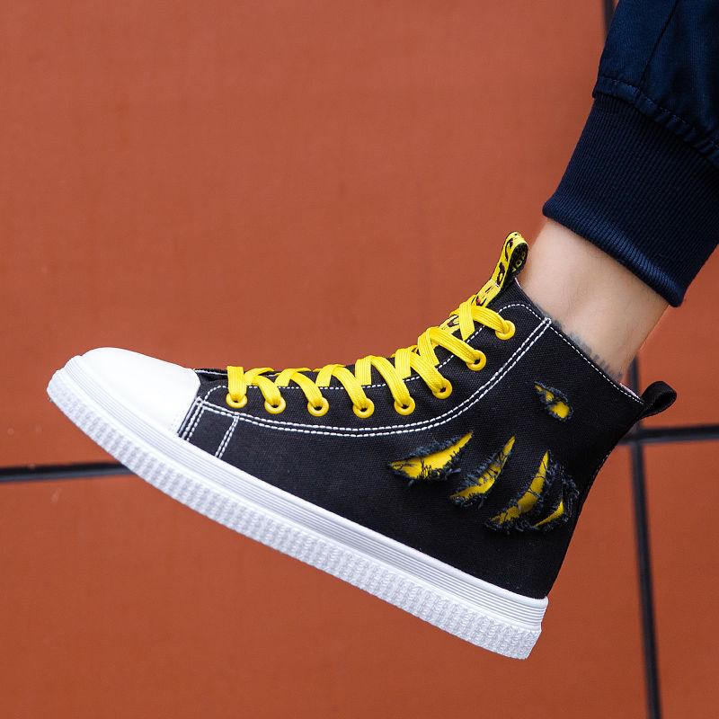 Summer Korean Men's Casual High-top Canvas Shoes All-match Trend Shoes Hip-hop Student Sneakers