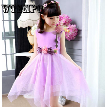 Formal Dress Infant Baby Baby Girl Kids Princess Party Tutu Bow Floral Petal Lace Tulle