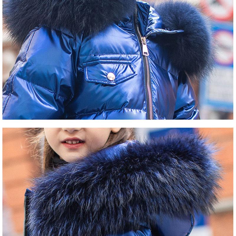 Winter Coats Girls Clothes Snowsuit Jacket Waterproof Outdoor Hooded Down Jacket Boys Kids Parka with Fur Collar Outwear4-13 Years