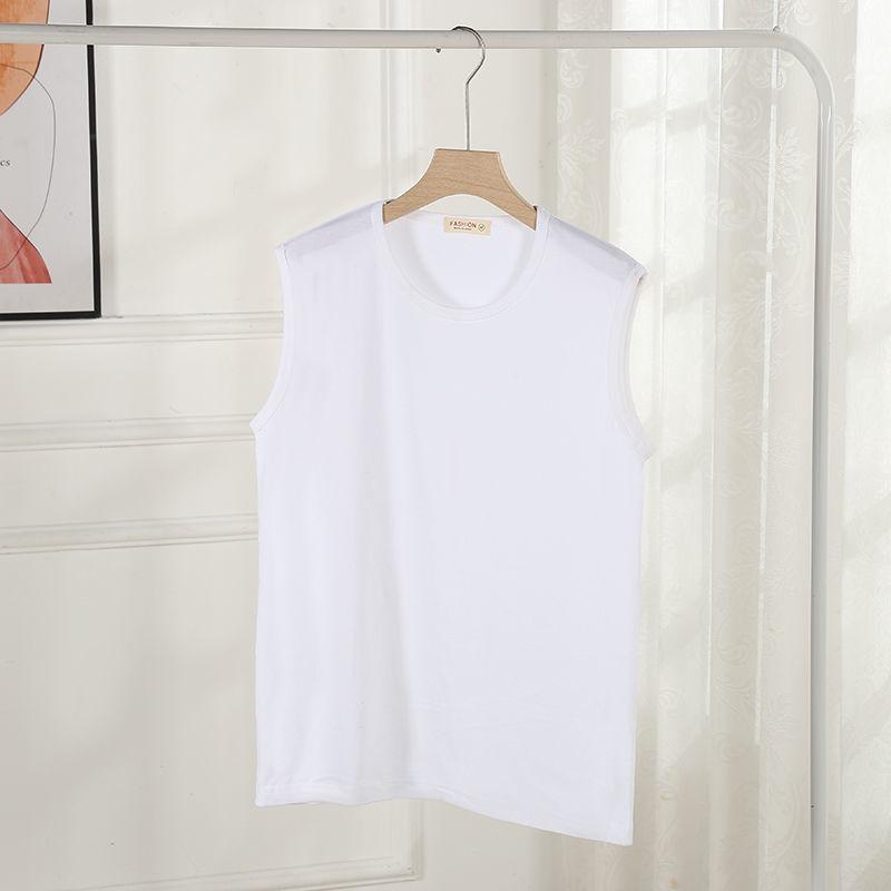 Sleeveless T-shirt Men's Large Size Basketball Vest Sports Short Sleeve Fitness Singlet Sling Pure Color Sleeveless Top