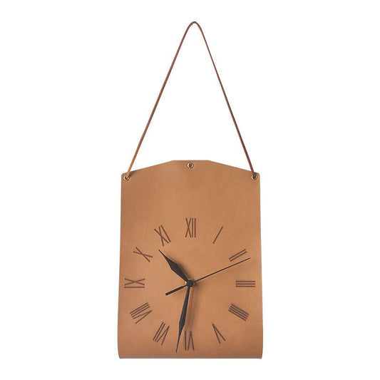 Bag-shaped Creative Wall Clock Modern Art Clock Table Wall-mounted Retro Leather Personality Living Room Bedroom Mute Decorative Clock Wall Wall Clock