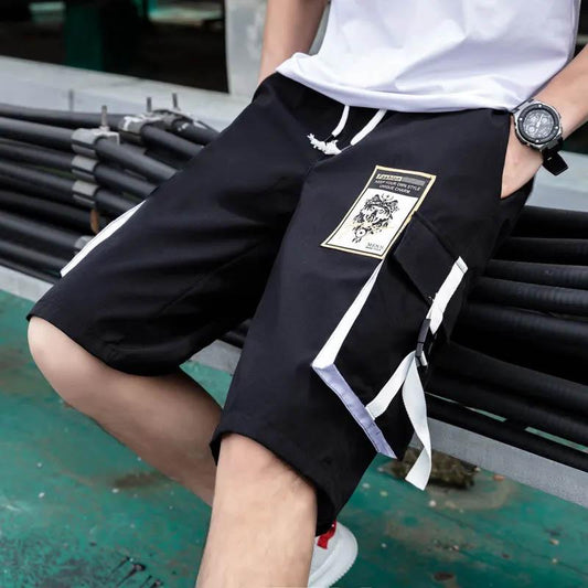 Summer Shorts Men's Casual Loose Workwear Sports Five-point Pants Comfortable Fashion Beach Pants Breathable Handsome Breeches