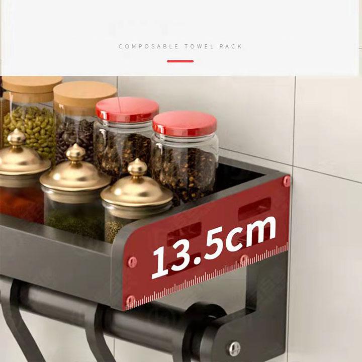 Spice Storage Rack Drain Rack Kitchen Shelf Shelves Household Dish Rack Wall Wall Oil Salt Sauce Vinegar Kitchen Organizers