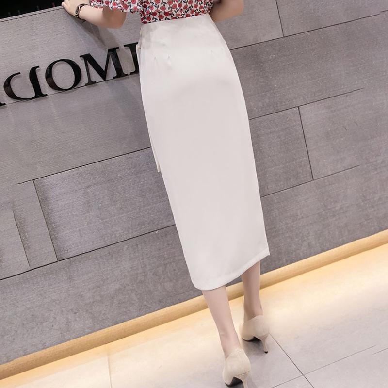 Half-length Skirt Mid-length Hip Skirt Female Summer High-waist Spring Long Skirt One-step Skirt Sexy Slim Hip-length Skirt