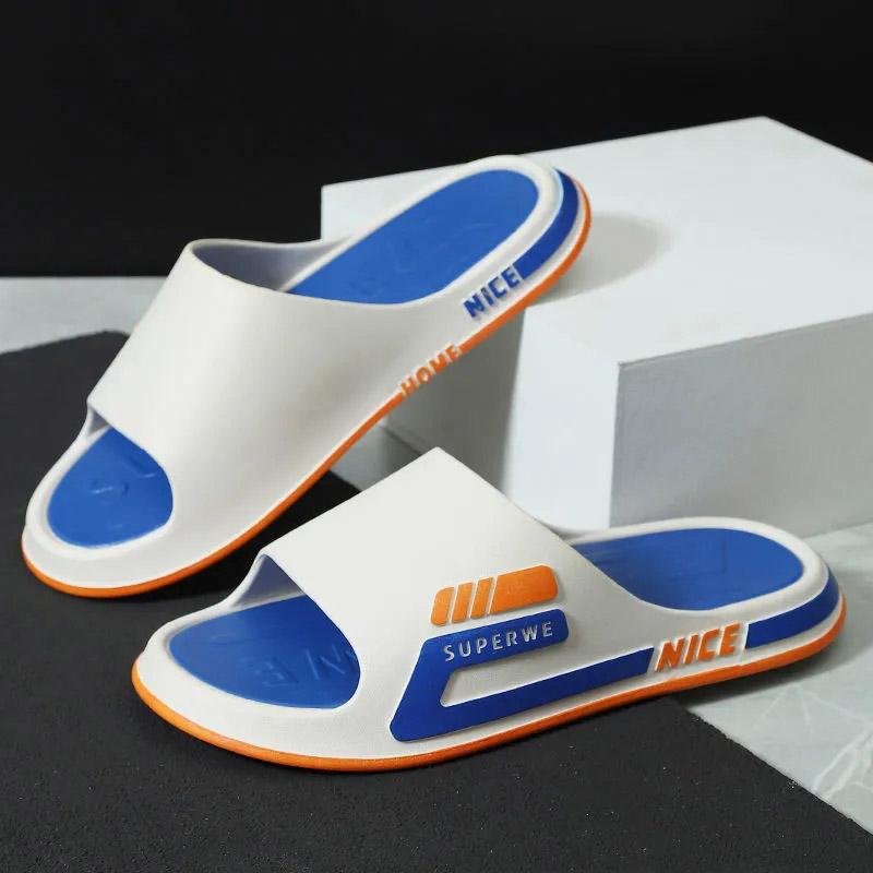 Men's Summer Slippers Wear Thick Bottom Sandals Couples Outdoor Wear Sports Non-slip Flip-flops Household Indoor Bathroom Slippers Ladies Flip-flops