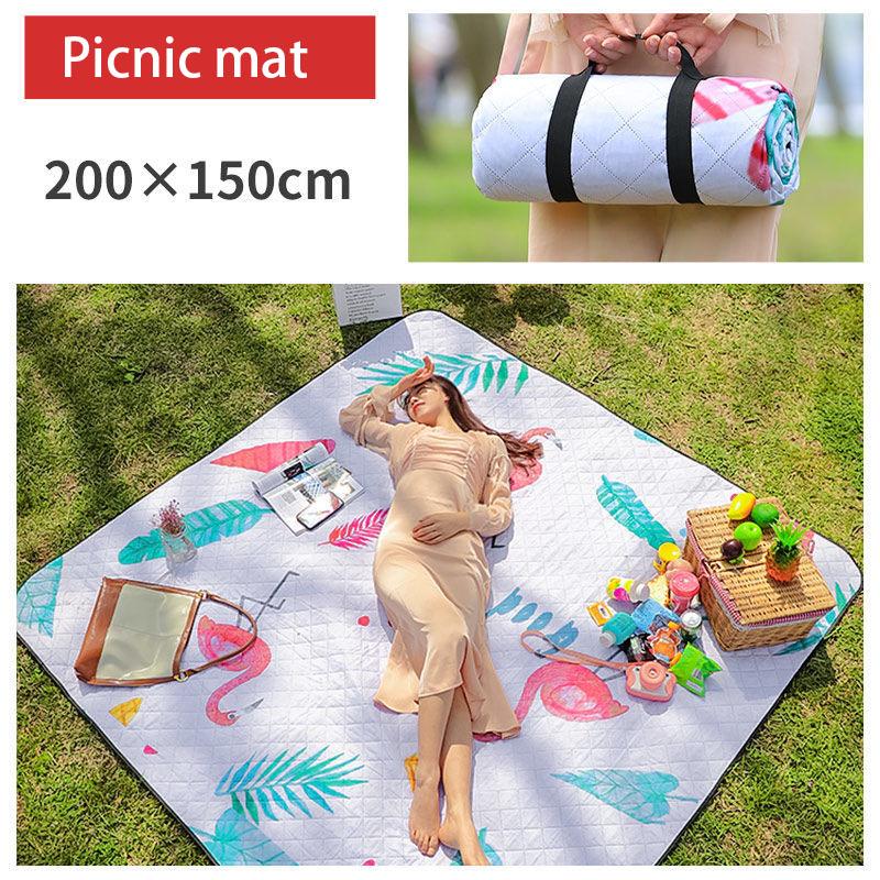 Outdoor Waterproof Padded Picnic Mat Machine Washable Picnic Cloth Moisture-proof Mat Picnic Outdoor Portable Lawn Mat