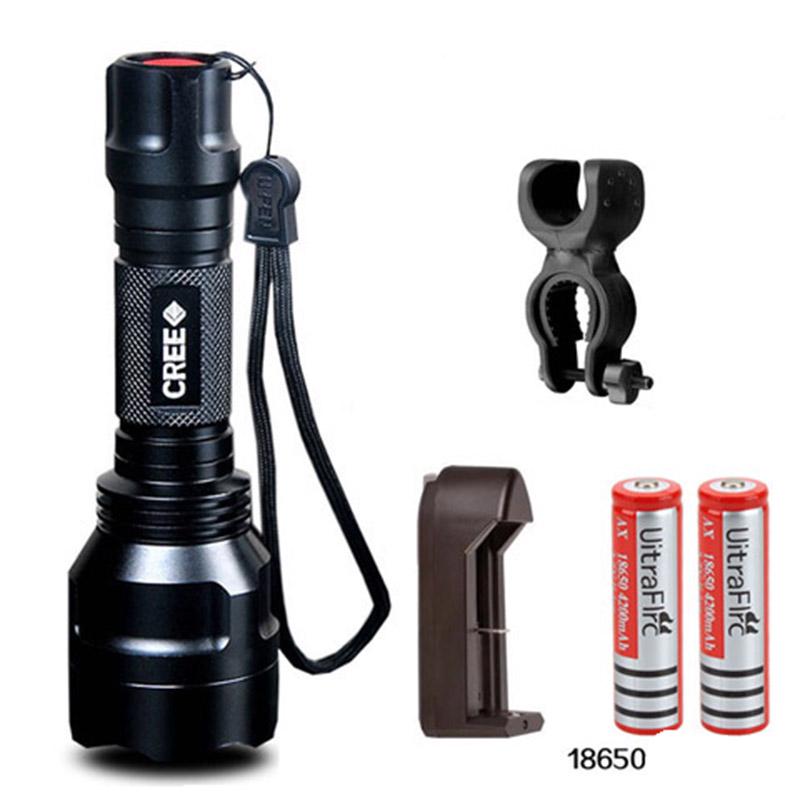 C8 Strong Light Flashlight Rechargeable Super Bright Multi-function Long-range Mini Led Special Force 5000