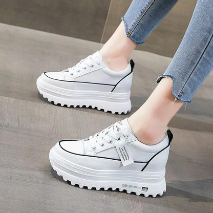 Inner Increased White Shoes Women's Thick-soled Wild Platform Shoes Sports Shoes Casual Shoes Sneakers Single Shoes