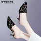 Slippers female 2019 summer fashion wild pointed high-heeled sandals and slippers