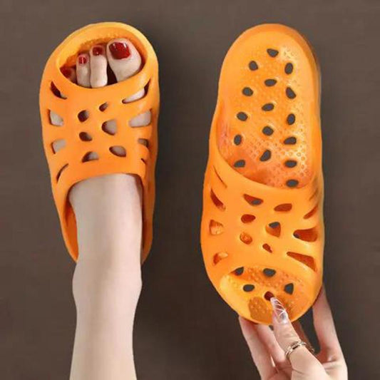 Bathroom Slippers Female Cute Non-slip Deodorant Shower Leaking Hollow Slippers Household Indoor Slippers Lightweight Non-slip