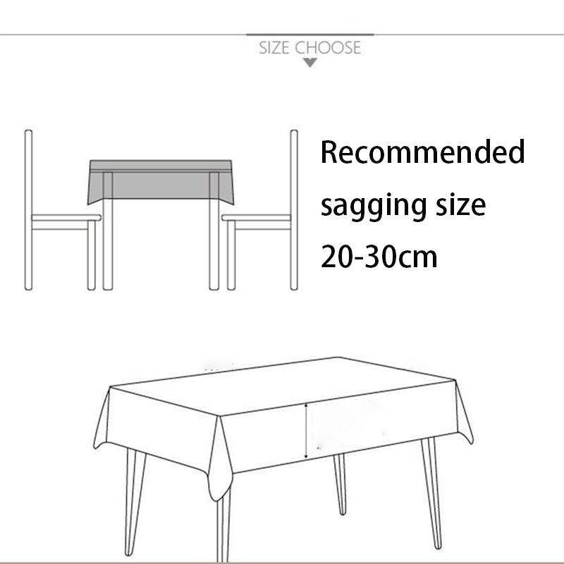 Tablecloth Waterproof and Oil-proof Disposable Pvc Table Mat Desk Cover Cloth Nordic Rectangular Home Coffee Table Cloth Fabric