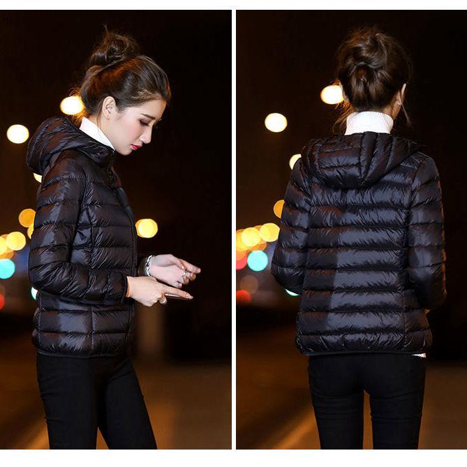 Cotton-padded Jacket Women's Short Large Size Slim Tooling Autumn and Winter Light Down Down Padded Jacket To Keep Warm Small Padded Jacket