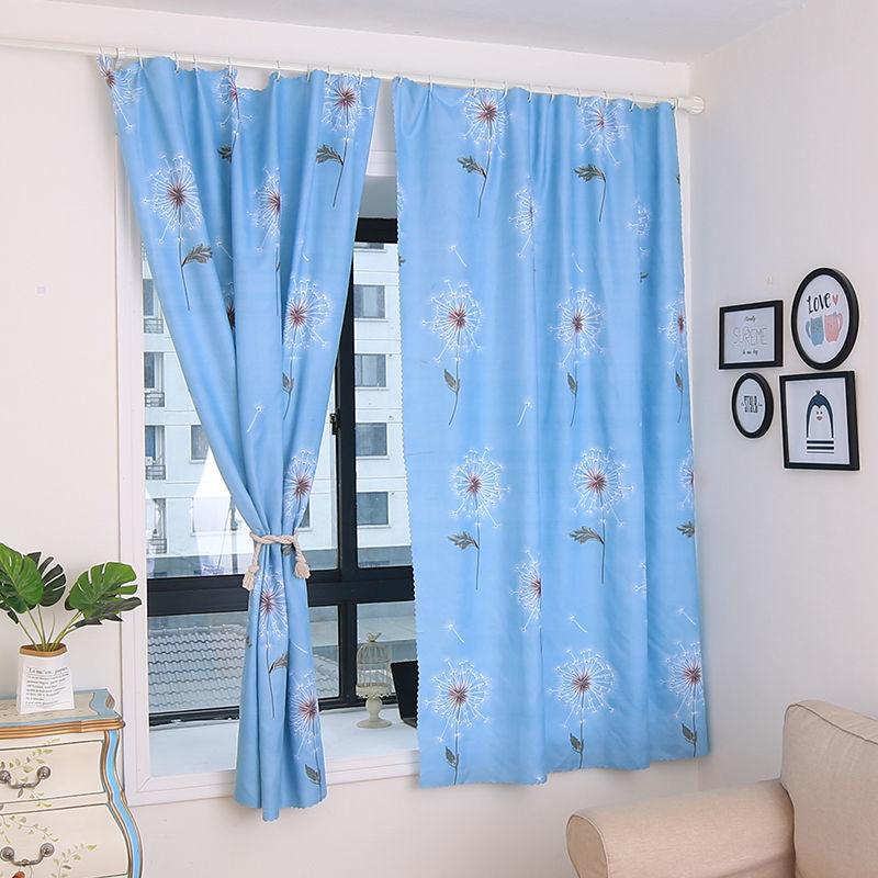 School Dormitory Bedroom Curtain Blackout Cloth Kindergarten Cartoon Blackout Curtain Rental Room Curtain Perforated Curtain (1 Piece)