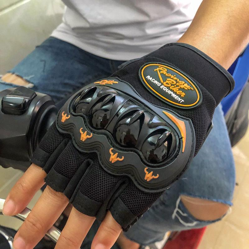 Outdoor Half-finger Gloves Knight Gloves Mechanical Work Gloves Bicycle Motorcycle Motocross Men and Women Sports Protective Riding Gloves