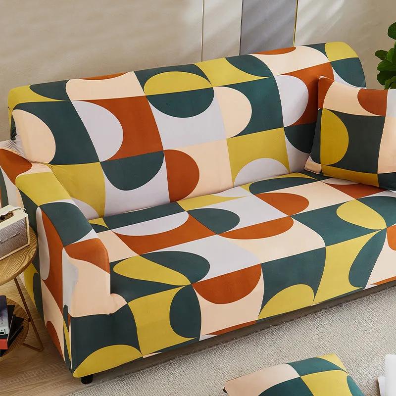 Stretch Sofa Slipcover Elastic Sofa Covers for Living Room Sofa Chair Couch Cover Print Home Decor 1/2/3/4 Seats Universal Sofa Cushion Full Cover