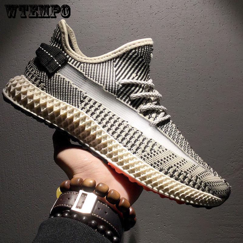 Summer Breathable Running Shoes Casual Sports Shoes Male Flying Woven Mesh Shoes