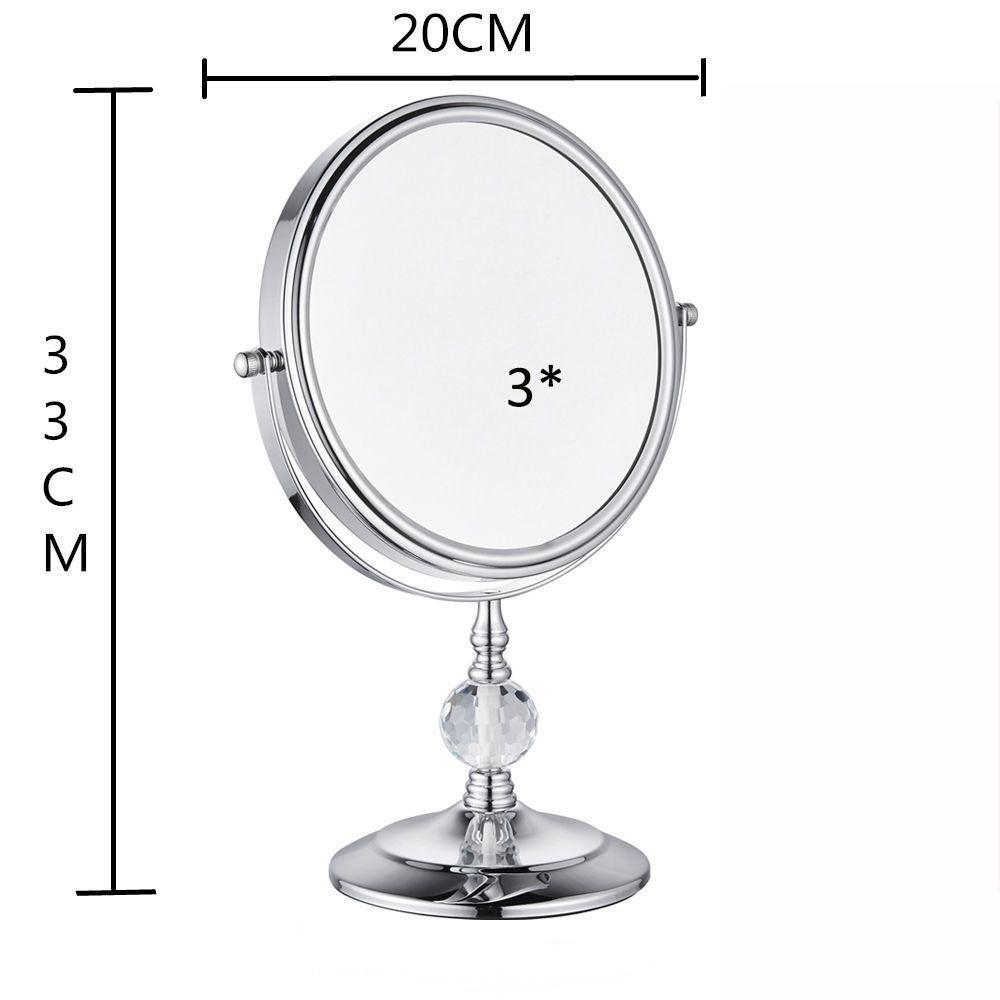 8 Inches Double-sided Mirror 3 Times 5 Times 8 Times Magnification HD Desktop Home Cosmetic Mirror Women Rotatable Mirror