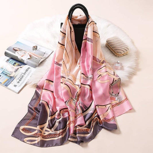 Women Scarf Summer Silk Scarves Shawls Lady Wraps Soft Pashimina Female Beach Bandana