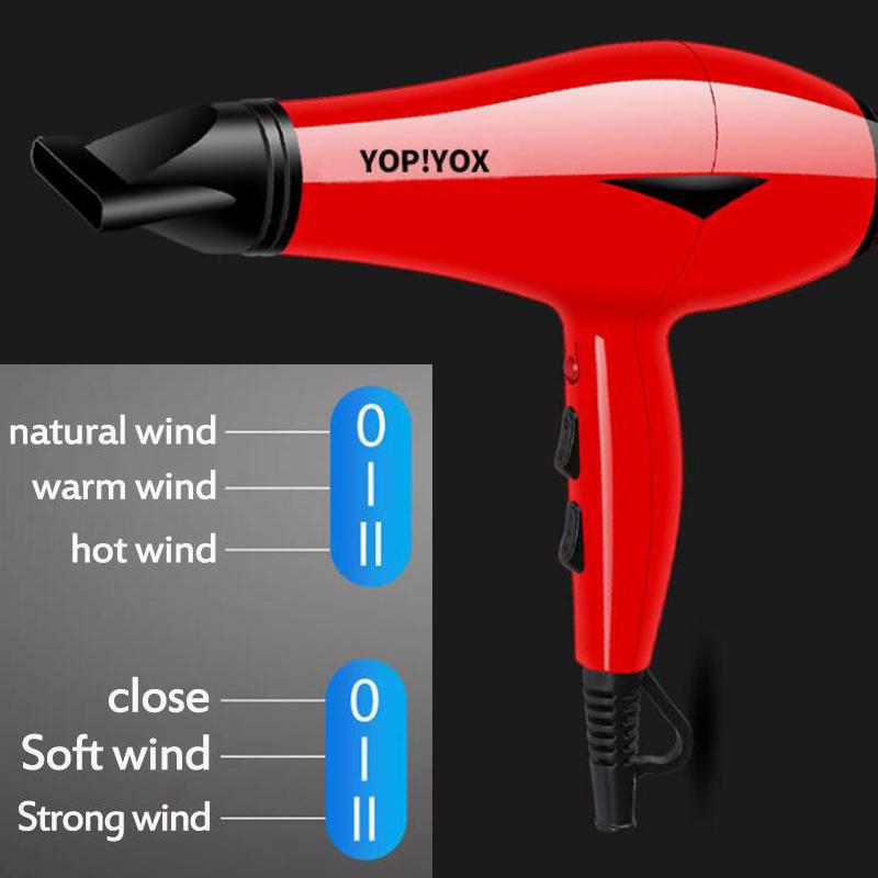 1500W Commercial Hair Dryer Set 6-step Temperature Adjustment Hot/cold Hair Dryer Blu-ray Hair Care Tools