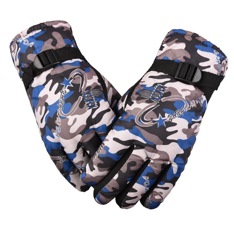 Plush Cotton gloves Windproof gloves Winter Warm Leather gloves Thick gloves Man fashion gloves