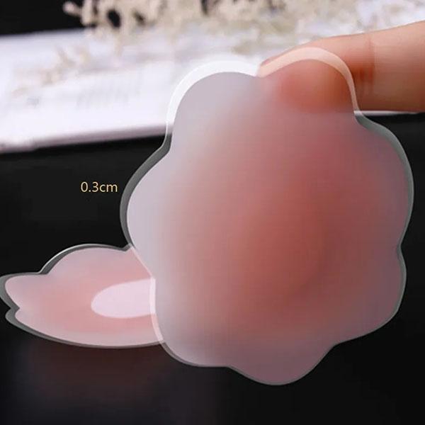 6 Pairs Self-adhesive Silicone Breast Nipple Covering  Breast Covering Invisible Bra Natural Color One Size Nipple Sticker Underwear