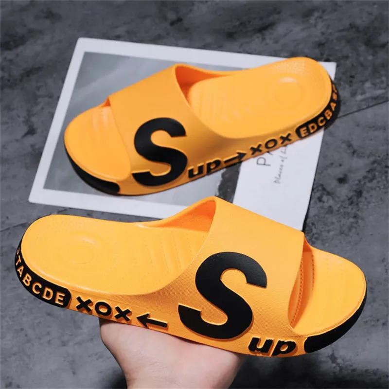 Men's and Women's Slippers Wear Summer Household Non-slip Thick Bottom Indoor Couple Sandals and Slippers