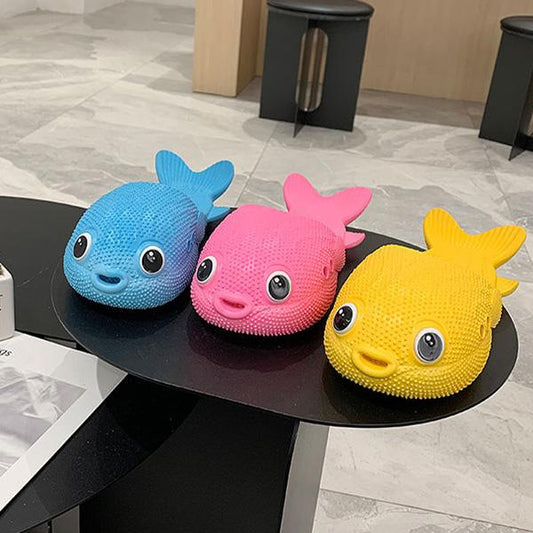 WTEMPO Baby Slippers Unisex Footwear 2cm Thick Parent-child Sandy Beach Pufferfish Creative and Weird Indoor Non-slip Beach Bedroom Home Bathroom