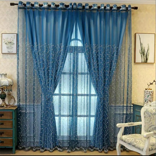 Double Curtains for Living Room Bedroom Household Full Blackout Curtains Cloth Gauze Integrated Children's Room Curtains