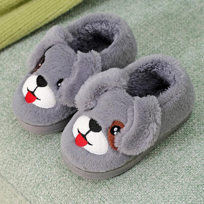 Men and Women Dog Design Sense Cotton Shoes Indoor and Outdoor Non-slip Casual Slippers Lightweight Flat Shoes Soft Shoes