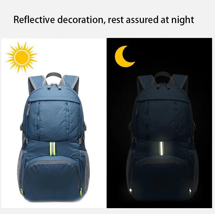 Ultra-light Folding Bag, Waterproof Mountaineering Bag, Hiking Backpack, School Bag, Large Capacity Travel Bag 35 Liters