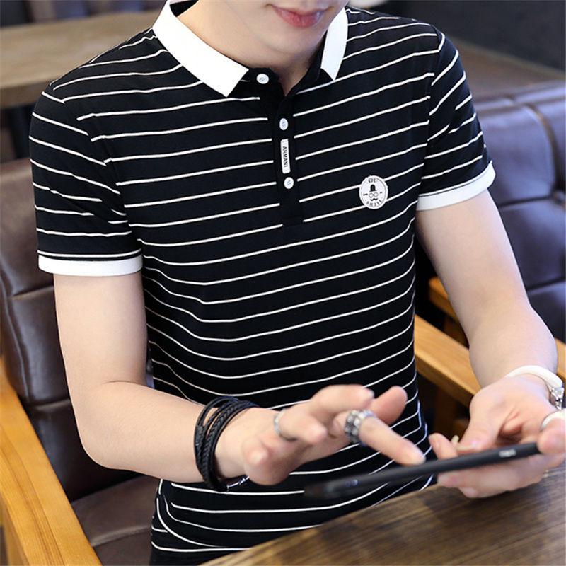 Men's Summer Trend Men's Shirt Collar POLO Shirt Men's Lapel Half-sleeved Clothes