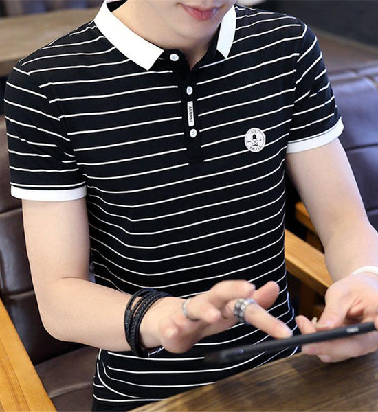 Men's Summer Trend Men's Shirt Collar POLO Shirt Men's Lapel Half-sleeved Clothes