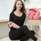 Women Casual Long Sleeve Round Collar Thermal Underwear Set