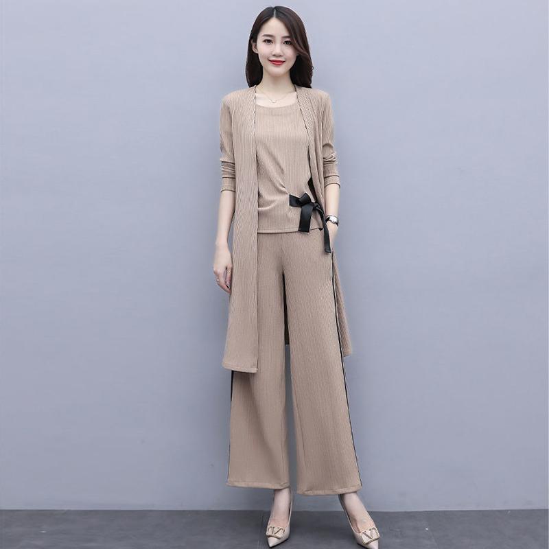 Three-piece Suit Female 2021 Autumn Thin and Lightly Matured Sister