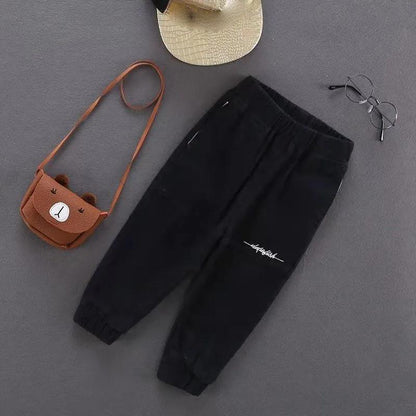 Children's Clothing Boys and Girls Casual Pants Spring and Autumn Children's Overalls Trousers Loose Solid Color Trousers