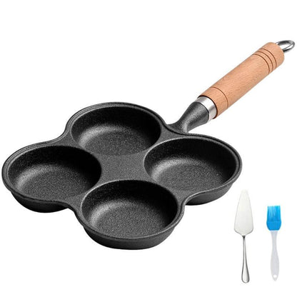 4/6 Holes Omelet Pan for Burger Eggs Ham PanCake Maker Frying Pans Non-stick No Oil Smoke Breakfast Cooking Pot