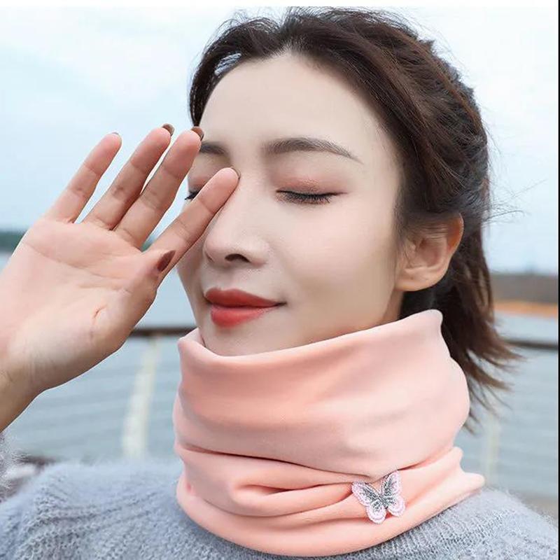 Warm Bib Women's Autumn and Winter All-match Double-layer Thickened Scarf for Riding Outdoor Neck Protection and Windproof Collar Soft and Comfortable