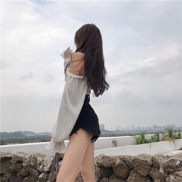 WTEMPO Summer Big Pocket Denim Shorts Women High Waist Fashion Irregular Rough Edge A-line Wide-leg Pants