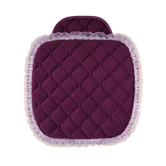 Car Cushion 1pc Plush Warm Cotton Pad Comfortable Lace Car Cushion Non-slip Breathable Car Cushion