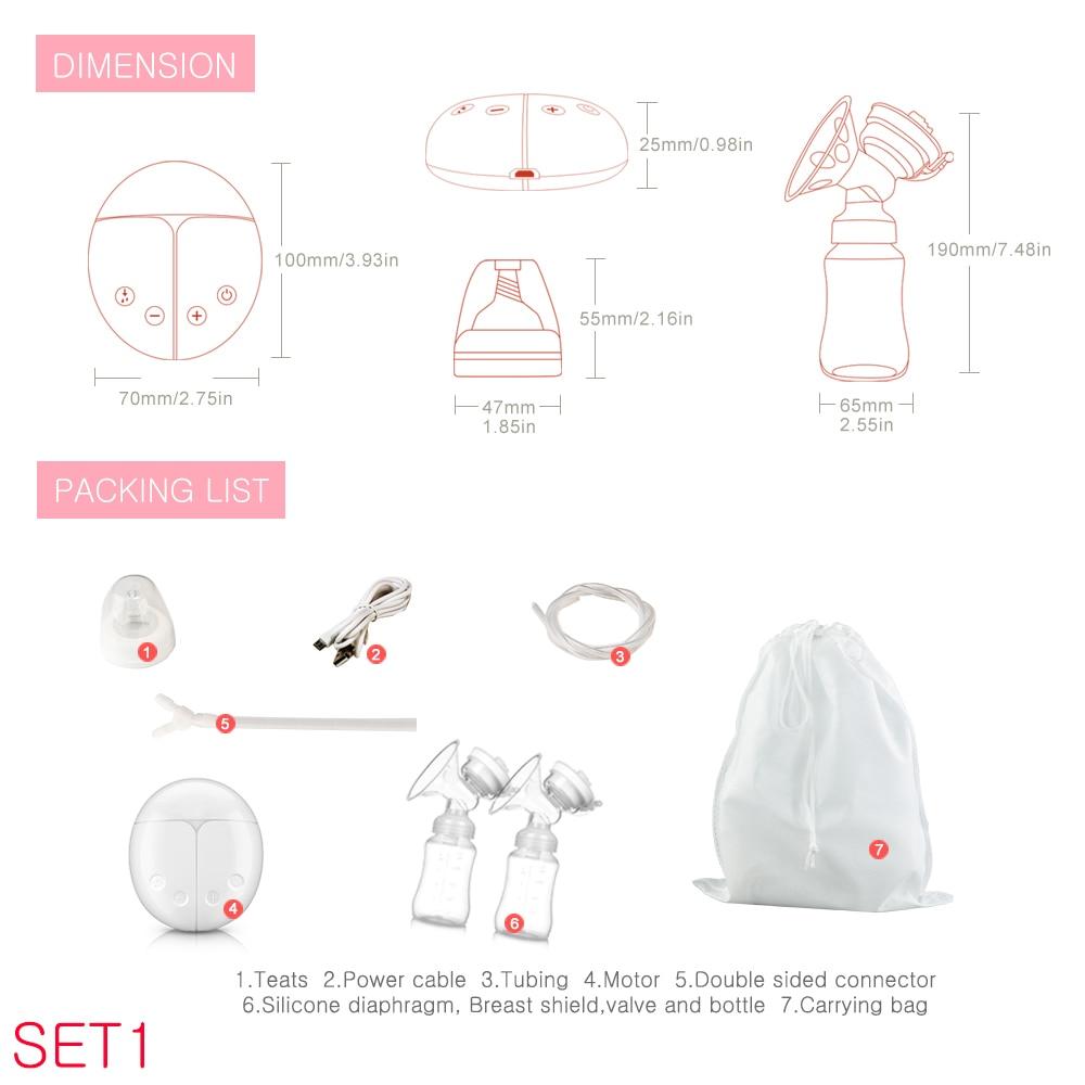 Electric Breast Pump Unilateral and Bilateral Breast Pump Manual Silicone Breast Pump Baby Breastfeeding Accessories