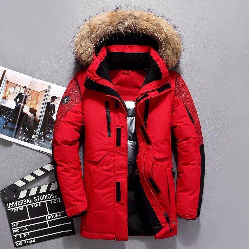 Large Size Down Jacket Trend Leisure Men's Clothes Winter Medium and Long Section Cotton Clothing