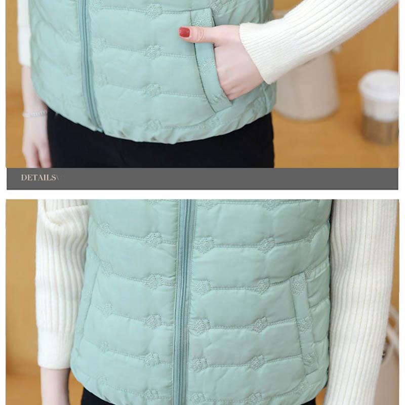 Women's Down Cotton Waistcoat Short Lightweight Thin Autumn and Winter Waistcoat Waistcoat Jacket