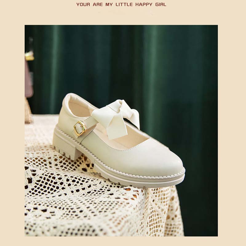 Thick-heeled Gentle Shoes Women's Spring and Summer Women's Shoes All-match Shallow Mouth Single Shoes Fairy Small Leather Shoes