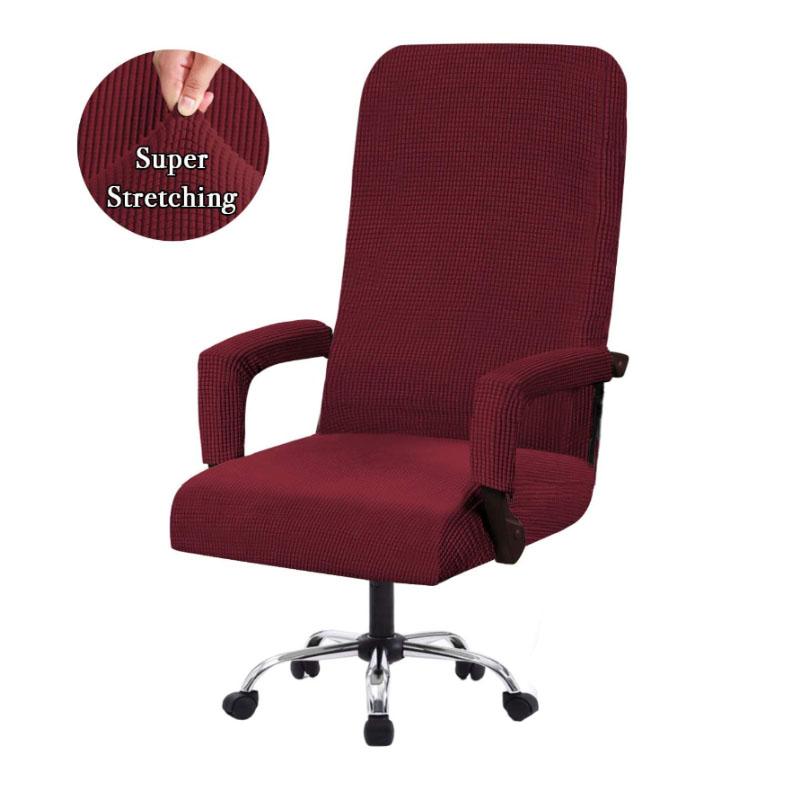 Thickened Office Chair Cover Computer Swivel Chair Cover Conference Room Seat Cushion Elastic Chair Back Armrest Cover