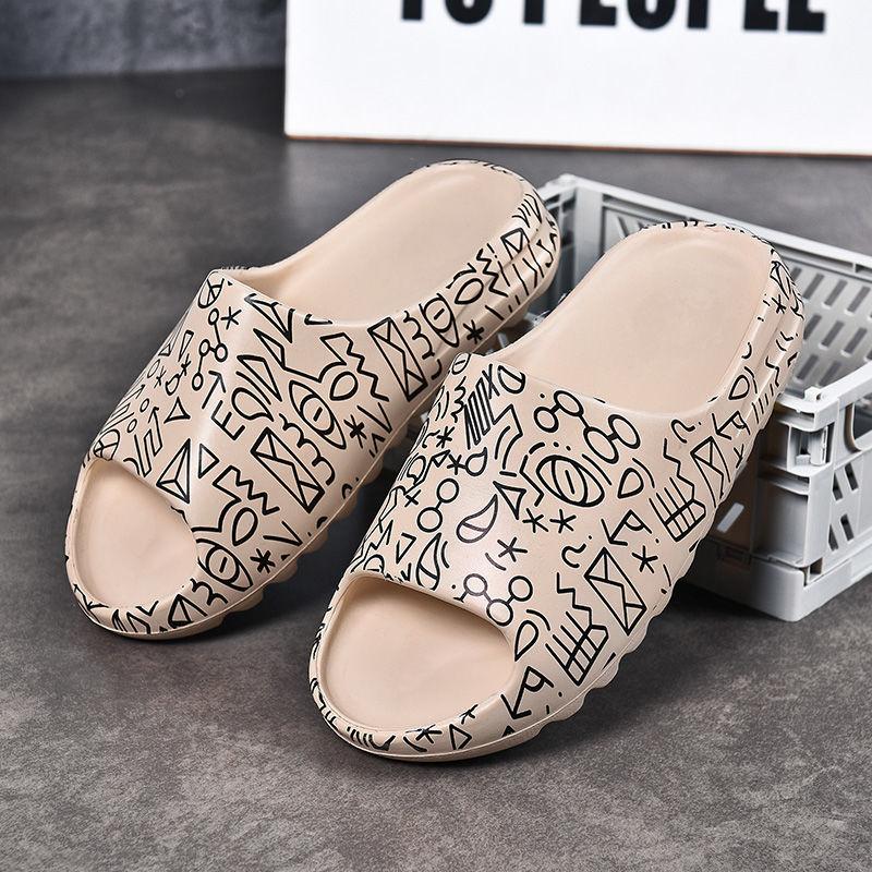 Men's Summer Slippers Men's Beach Outer Wear Home Couple Sandals Slippers Thick-soled Soft Comfortable