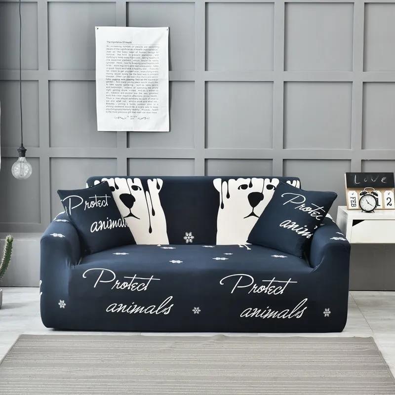 1/2/3/4 Seaters Marble Sofa Cover Slipcovers Elastic Armchair Slipcovers Dining Room Stretch Sofa Covers for Living Room