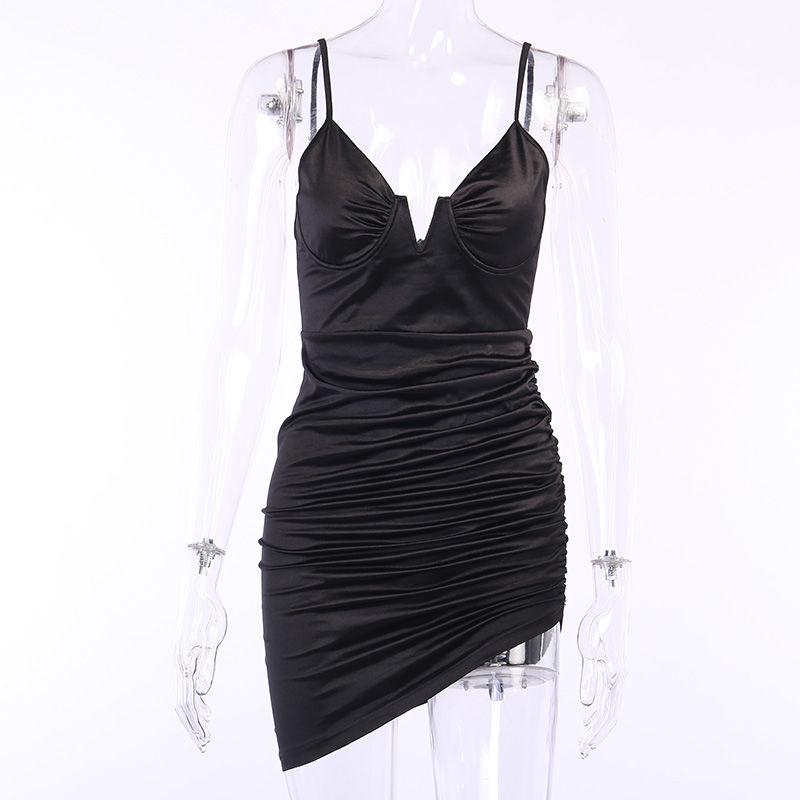 Women's Sling Dress New Sexy Topless Slim Women's Bag Hip Summer Party Dress