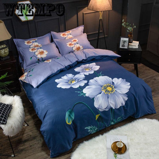 Bedding household items set four sets of comfortable cotton printed quilt bedroom