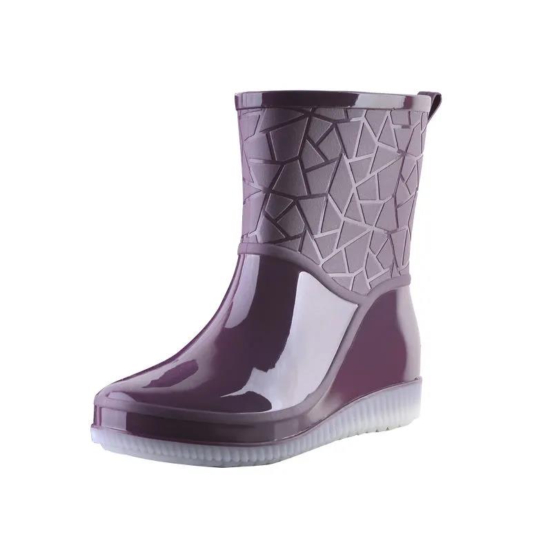 Rain Boots Women's Adult Low-to-slip Rain Boots Non-slip Wear-resistant All-match Water Boots Women's Overshoes